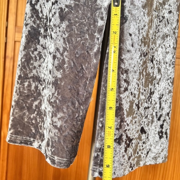 Mossimo Medium Gray Crushed Velvet Lace Tank Midi Dress Y2K 90s - Picture 7 of 10